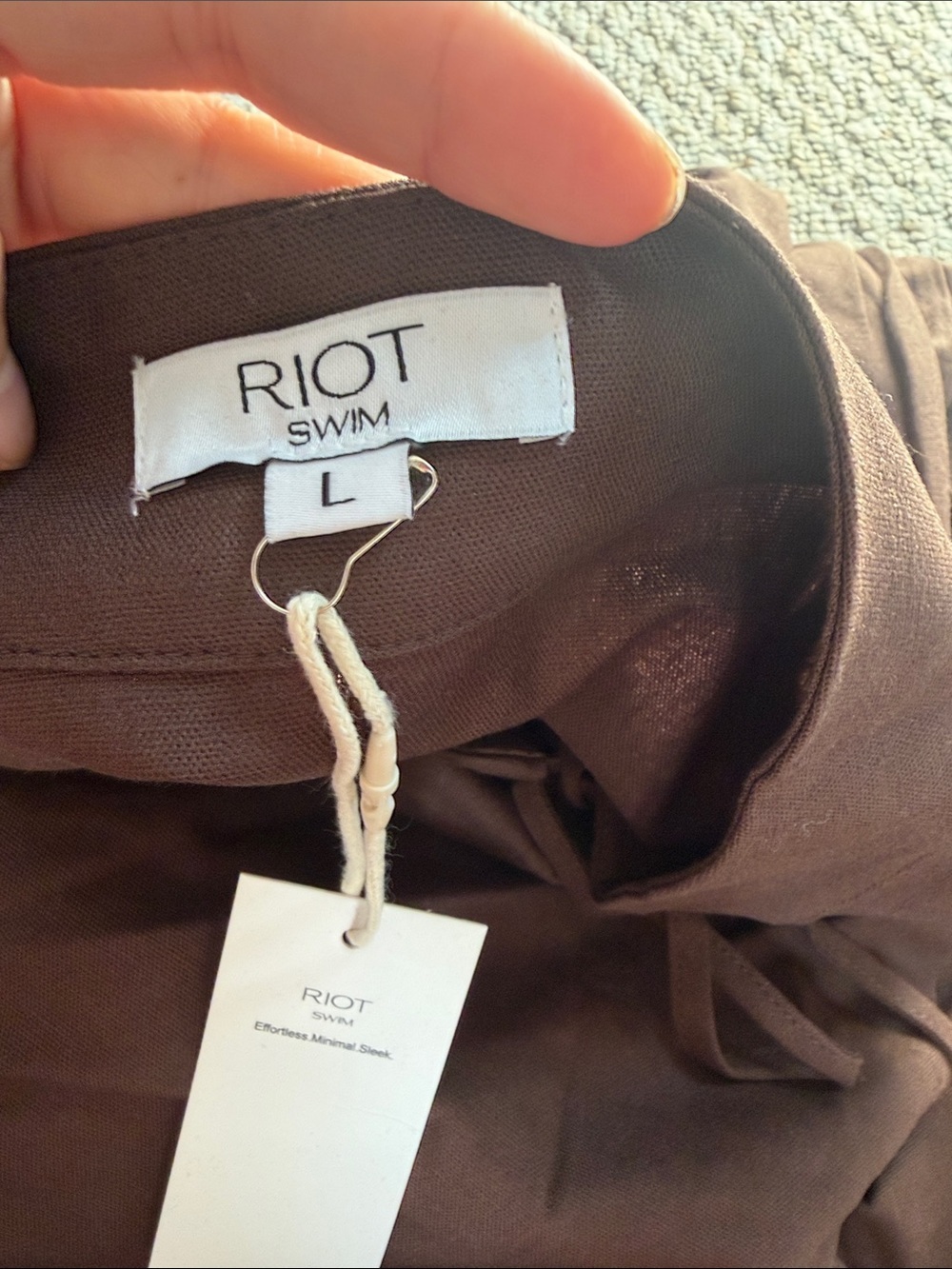 Riot Swim Callen Side Tie Maxi Skirt in Chocolate new with tag - Picture 2 of 10